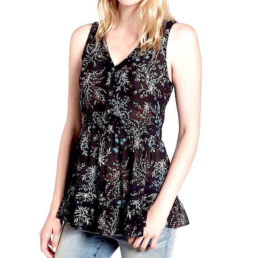Hinge Ruffle Peplum Top
